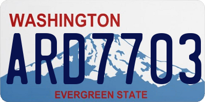 WA license plate ARD7703