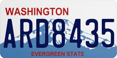 WA license plate ARD8435