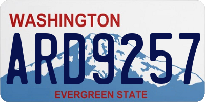 WA license plate ARD9257