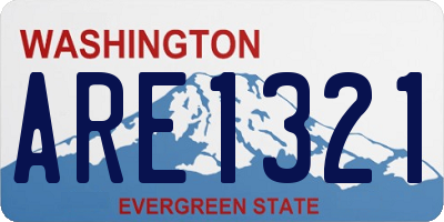 WA license plate ARE1321