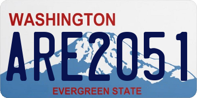 WA license plate ARE2051