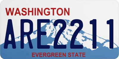 WA license plate ARE2211