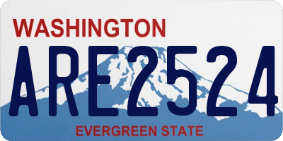 WA license plate ARE2524