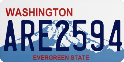WA license plate ARE2594