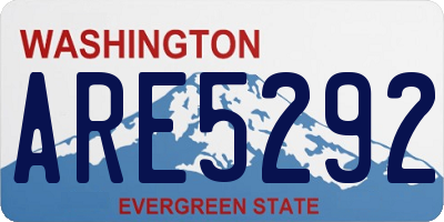 WA license plate ARE5292