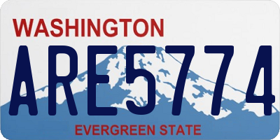 WA license plate ARE5774