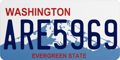 WA license plate ARE5969