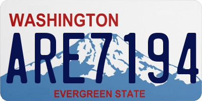 WA license plate ARE7194