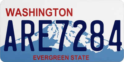 WA license plate ARE7284
