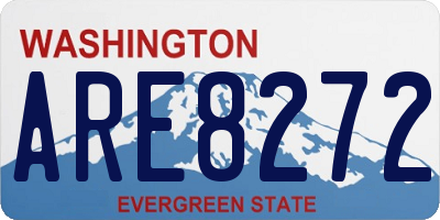 WA license plate ARE8272
