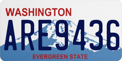 WA license plate ARE9436