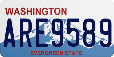 WA license plate ARE9589