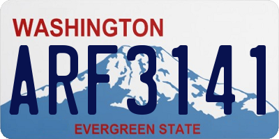 WA license plate ARF3141