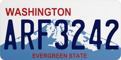 WA license plate ARF3242