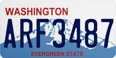 WA license plate ARF3487
