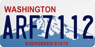 WA license plate ARF7112
