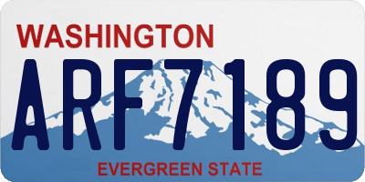 WA license plate ARF7189