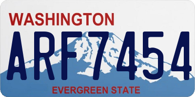 WA license plate ARF7454
