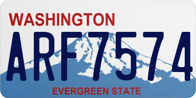 WA license plate ARF7574