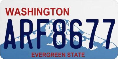 WA license plate ARF8677
