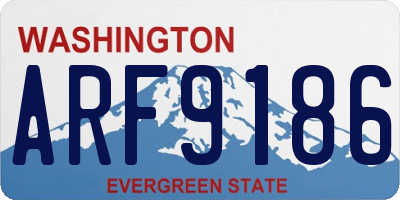 WA license plate ARF9186