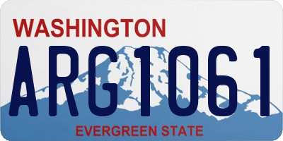 WA license plate ARG1061