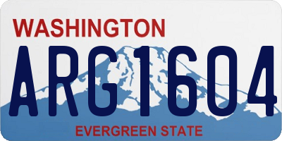 WA license plate ARG1604