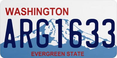 WA license plate ARG1633