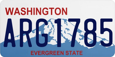 WA license plate ARG1785