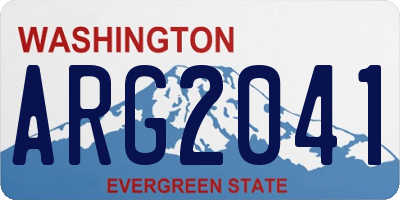 WA license plate ARG2041