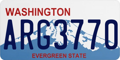 WA license plate ARG3770