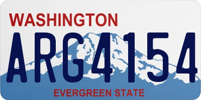 WA license plate ARG4154