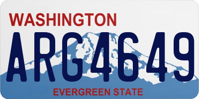 WA license plate ARG4649