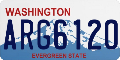 WA license plate ARG6120