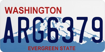 WA license plate ARG6379