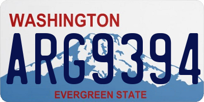 WA license plate ARG9394