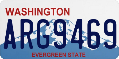 WA license plate ARG9469