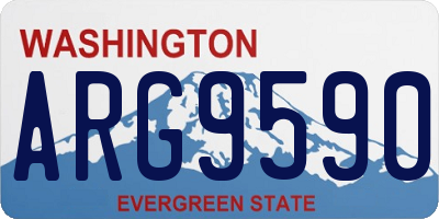 WA license plate ARG9590