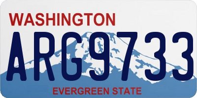 WA license plate ARG9733