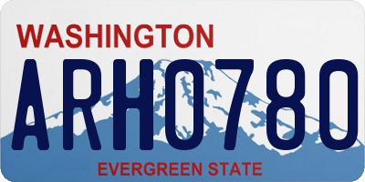 WA license plate ARH0780