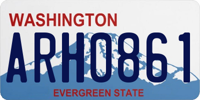 WA license plate ARH0861