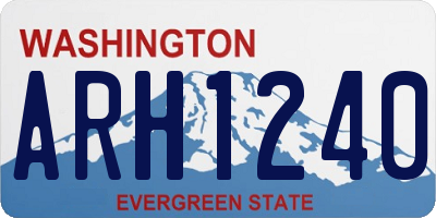 WA license plate ARH1240