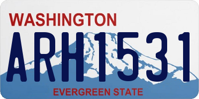 WA license plate ARH1531