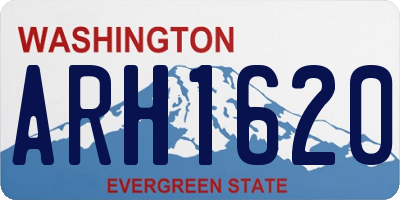 WA license plate ARH1620
