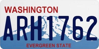 WA license plate ARH1762