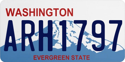 WA license plate ARH1797