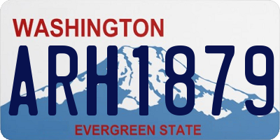 WA license plate ARH1879