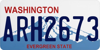 WA license plate ARH2673