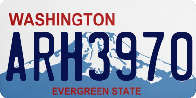 WA license plate ARH3970