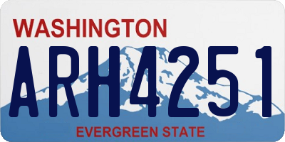 WA license plate ARH4251